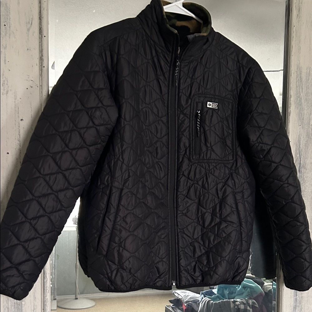 Salty Crew Black Quilted Puffer Jacket